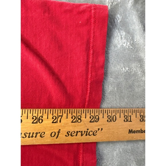 Vintage Nike Red Graphic T-Shirt XXL Center Swoosh Flaw - Picture 4 of 5
